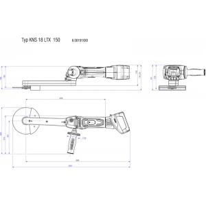 Аккумуляторный шлифователь угловых сварных швов 18 В, KNS 18 LTX, METABO, 600191850