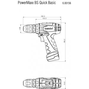 Аккумуляторный винтоверт PowerMaxx BS Quick, картон, METABO, 600156890