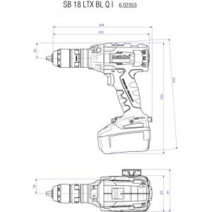Аккумуляторный ударный винтоверт SB 18 LTX BL Q I, без аккумулятора и зарядного устройства, METABO, 602353840