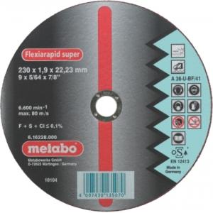 Круг отрезной Flexiarapid по нержавеющей стали (125х22,2 мм, прямой), METABO, 616209000