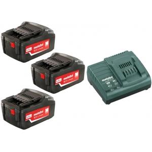 Аккумуляторы 3 шт 18 В и зарядное устройство ASC 30-36 Basic-Set 4.0, METABO, 685049000