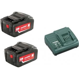 Аккумуляторы 18 В 2 шт и зарядное устройство ASC 30-36, Basic-Set 5.2, METABO, 685051000