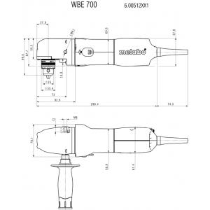 Угловая дрель 705 Вт WBE 700, METABO, 600512000