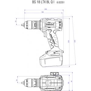 Аккумуляторный винтоверт BS 18 LTХBL Q I ,120 Нм, 2 х 4,0 Ач, кейс, METABO, 602351500