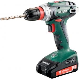 Аккумуляторный винтоверт BS 18 Quick, 2 х 2,0 Ач,13 мм, METABO, 602217510