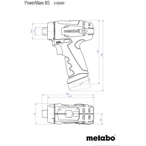 Аккумуляторный винтоверт PowerMaxx BS Basic Set, 2 x 2,0 Ач, METABO, 600080880