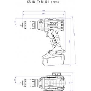 Аккумуляторный ударный винтоверт SB 18 LTX BL Q I, без аккумулятора и зарядного устройства, METABO, 602353890