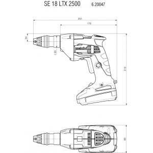 Аккумуляторный винтоверт SE 18 LTX 2500, 9 Нм, 2500 об/мин, METABO, 620047890