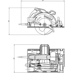 Пила дисковая KS 55 FS, 1200 Вт, 55 мм, кейс, METABO, 600955500