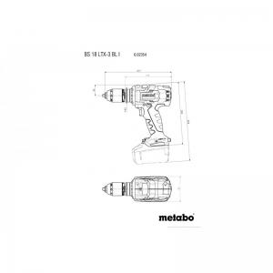 Аккумуляторный винтоверт BS 18 LT X-3 BL I 120 Нм METABO 602354890