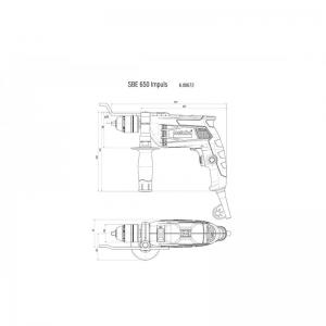 Дрель ударная SBE 650 Impuls 650 Вт METABO 600672000