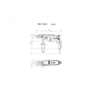 Дрель ударная SBE V1300-2 1300 Вт METABO 600785500