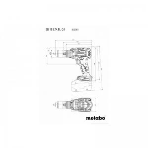 Аккумуляторная ударная дрель-шуруповерт METABO SB 18 LTX BL Q I 602361850